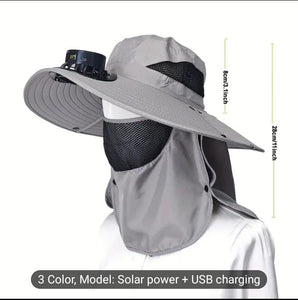 3 In 1 Cap With Fan & Mask