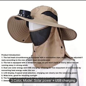 3 In 1 Cap With Fan & Mask
