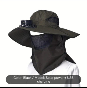 3 In 1 Cap With Fan & Mask