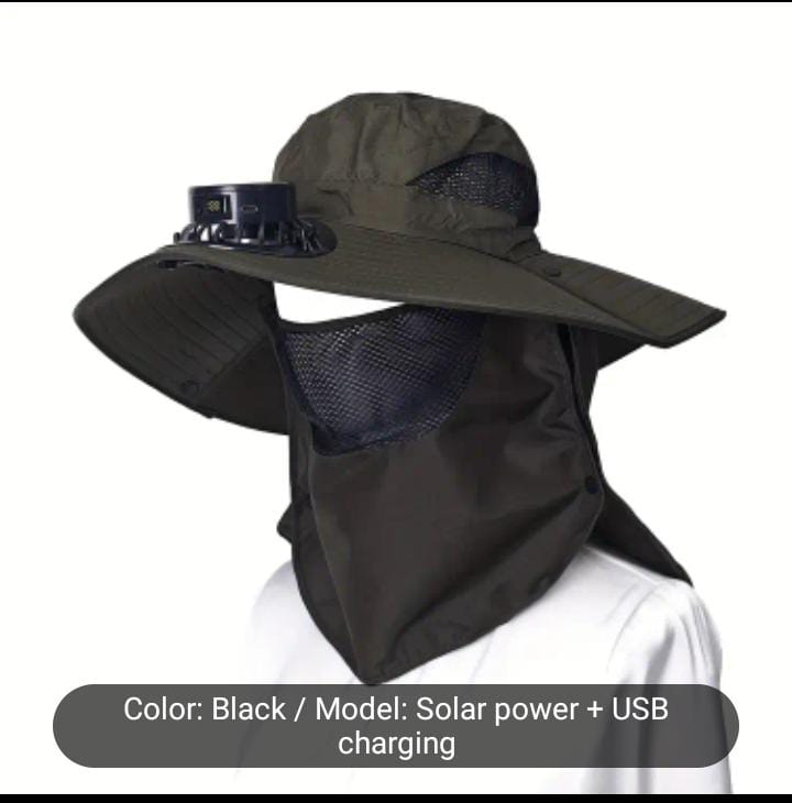 3 In 1 Cap With Fan & Mask